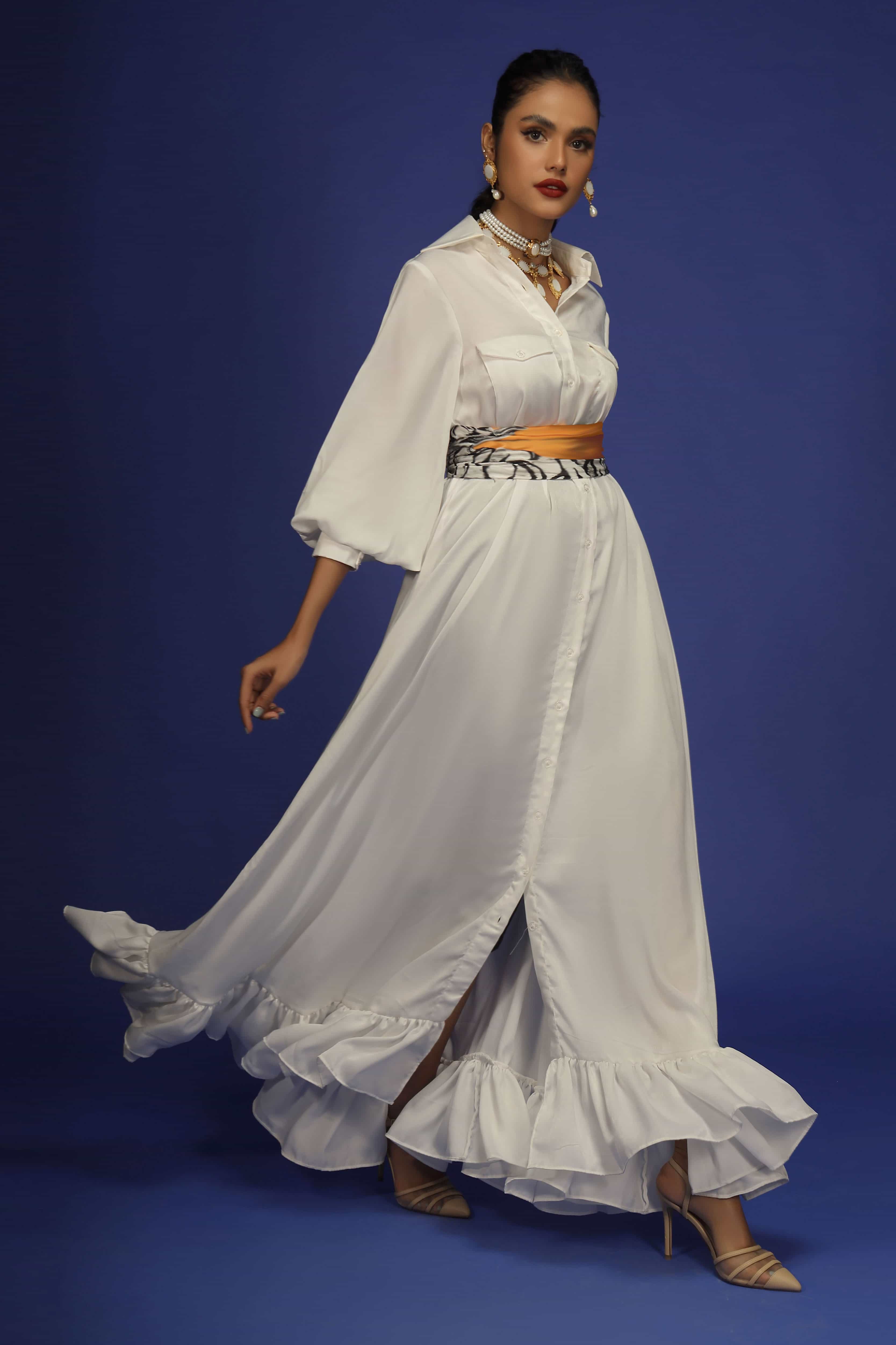 Nova (White Silk Dress)